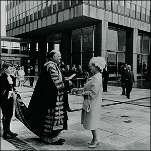 The Queen Mother opens the Arts Tower, 1966, © University of Sheffield