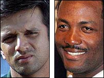 राहुल द्रविड़ और ब्रायन लारा (फ़ाइल फ़ोटो) 