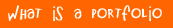 What is a portfolio?