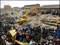 The collapsed lagos building