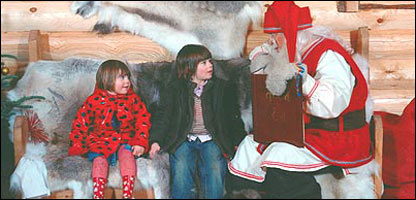 孩子与圣诞老人