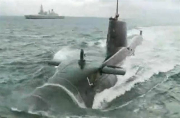 HMS Astute on sea trials