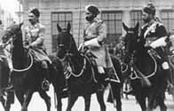 Photograph showing Indian cavalry at the coronation George VI in 1936