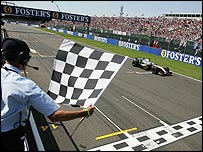 The finish line at the Silverstone Circuit