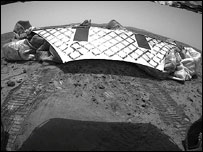 سکوی فرود اسپيريت بر مريخ - عکس را اسپييريت گرفته است