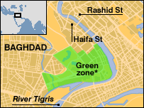 Mapka centra Bagdádu