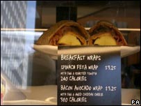 星巴克咖啡店内的面包