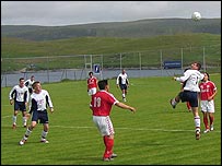 Guernsey Men's Football Team in Shetland 2003