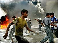 صحنه يک بمبگذاری در بغداد