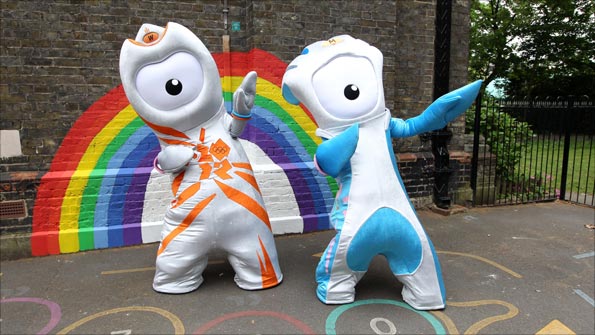 Wenlock and Mandeville the 2012 Olympic and Paralympic mascots