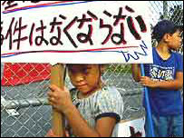 Protesto contra base dos EUA em Okinawa