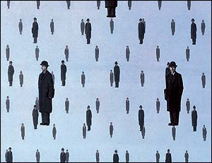 Image: Magritte's Golconde Image&copy;The Bridgman Art Library