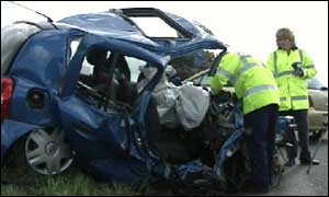 Accident on the A303