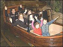 The Great Expectations boat ride at Dickens World