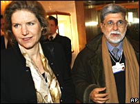 Susan Schwab, representante para o Comércio dos EUA, e Celso Amorim, ministro brasileiro