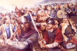 Reconstruction of a battle scene.