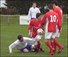 Action from St. Peter's 4-0 win over First Tower