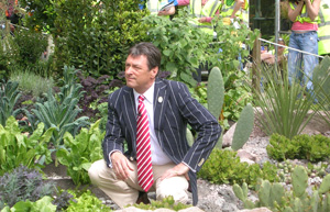 Alan Titchmarsh in a show garden