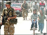 Soldado britânico no Iraque