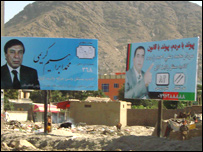 نصب تصاوير کانديدا های انتخاباتی