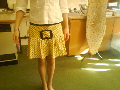 Yellow mini skirt