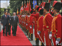 Chávez e Lula em Caracas