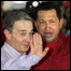Os presidentes da Colômbia, Álvaro Uribe, e da Venezuela, Hugo Chávez