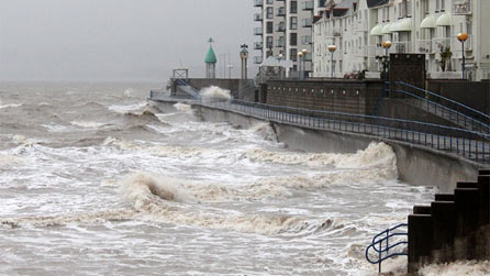 high tides at swansea bay by mike davies