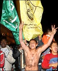 Cảnh ăn mừng ở Dải Gaza