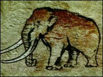 Pintura de um mamute