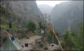 The view from the campsite