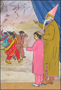مهشید از پرده دار در مورد سرعت باد می پرسد