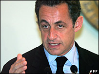O presidente da França, Nicolas Sarkozy