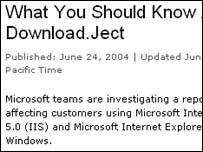 Webová stránka Microsoftu