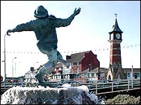 The Jolly Fisherman and Clock Tower