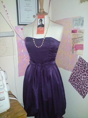 Purple puffball dress