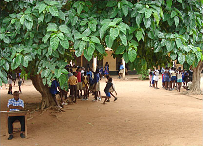 Breaktime at Somanya secondary school
