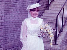 Deborah Thomas in her wedding dress