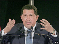O presidente venezuelano, Hugo Chávez