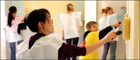 Many hands make light work of the make-over
