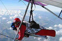 Image: Judy Leden double hang gliding