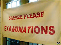 考试进行中标记