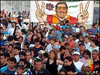 protesto contra o desemprego em Buenos Aires, em dezembro