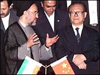 خاتمی و جيانگ زمين رييس جمهوری سابق چين