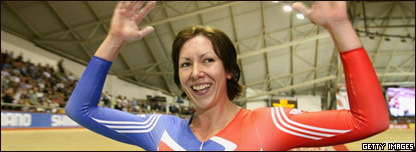 Rebecca Romero wins the Women's Individual Pursuit Final in Manchester, England