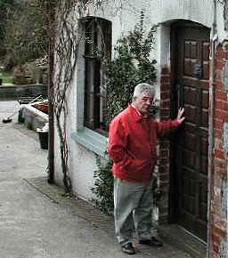 Laurence Rush at the door of number ten