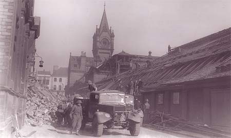 Air raid damage