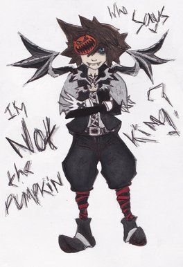 Sora in Halloween Town clothes