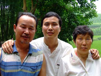 Mr Liu and his family.