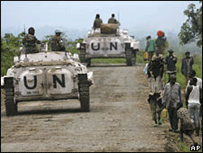 Forças de paz da ONU fazem patrulha em Rutshuru